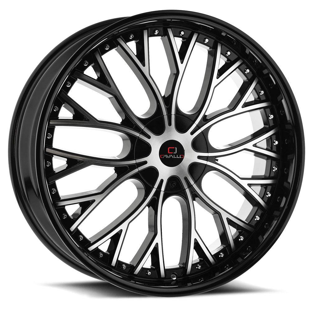 18x8 CLV-33 Gloss Black & Machined +35mm - HulkOffsets