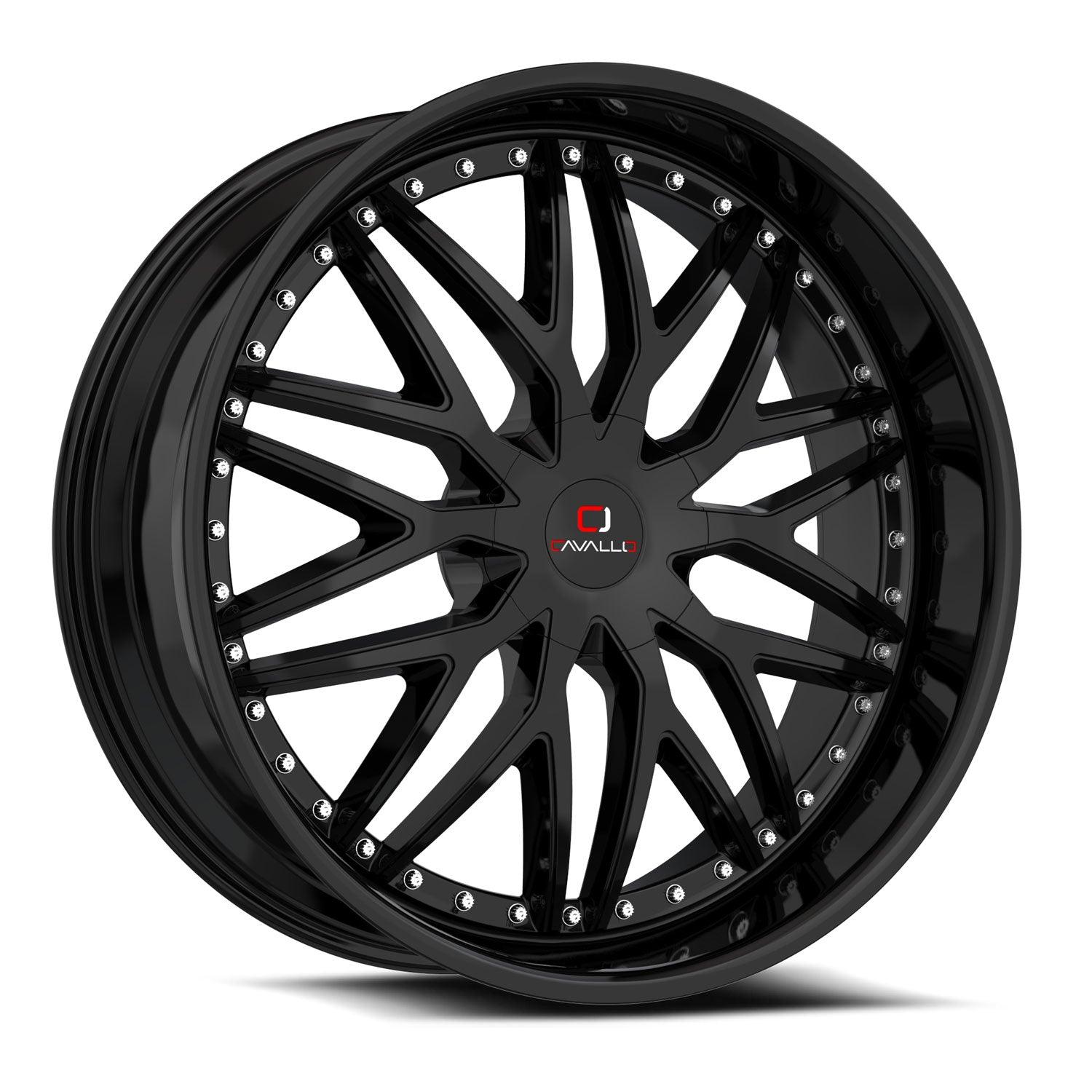 22x9.5 CLV-46 Gloss Black +15mm - HulkOffsets