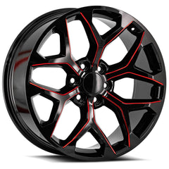 26x10 G-09 Gloss Black & Red Milled +24mm - HulkOffsets