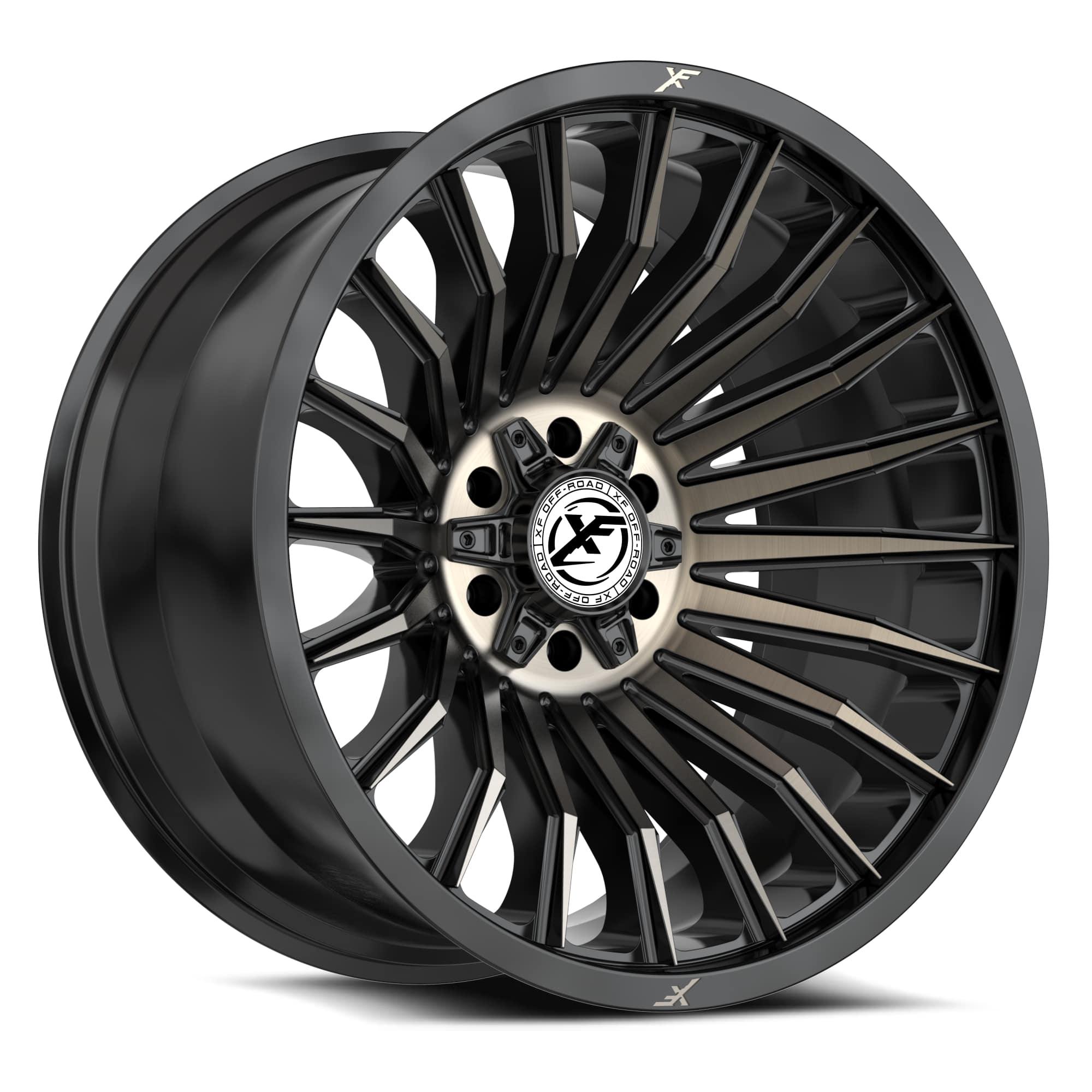 20x10 XF-231 Satin Black & Bronze Machined Double Dark Tint -24mm - HulkOffsets