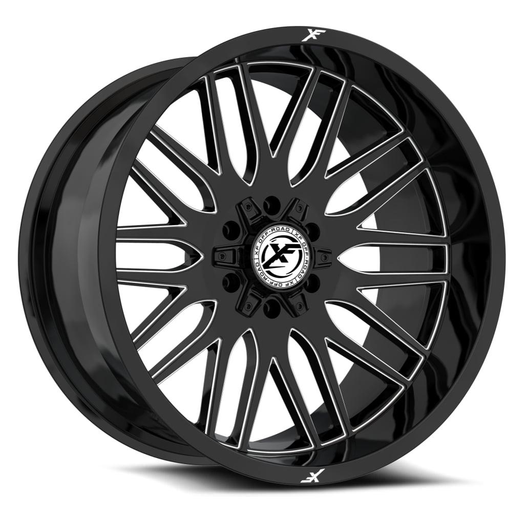 20x10 XF-240 Gloss Black & Milled -12mm - HulkOffsets