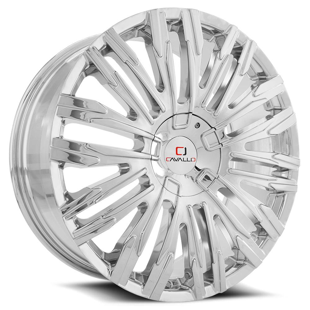 22x9.5 CLV-28 Chrome +15mm - HulkOffsets