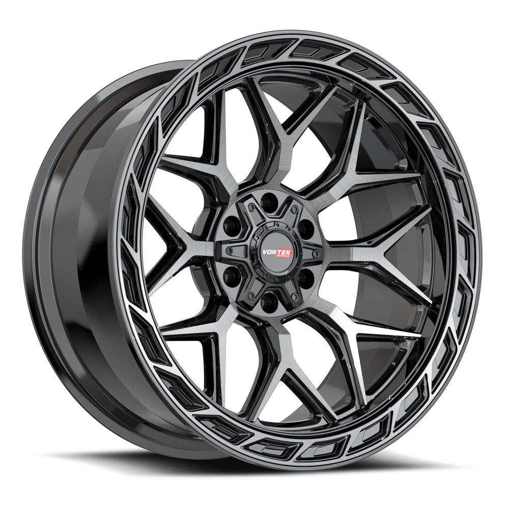 20x9 VRP-504 Black Diamond Cut W/ Dark Tint +0mm - HulkOffsets