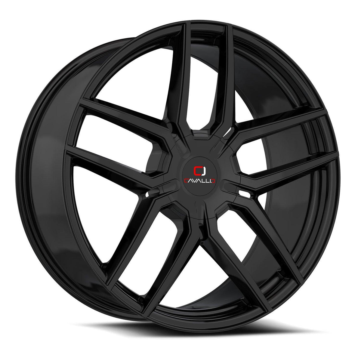 22x9.5 CLV-55 Gloss Black +25mm - HulkOffsets