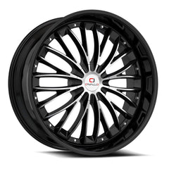 Cavallo 22x8.5 CLV-42 Gloss Black & Machined +38mm - HulkOffsets