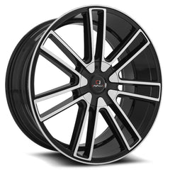 24x9 CLV-21 Gloss Black & Machined +18mm - HulkOffsets