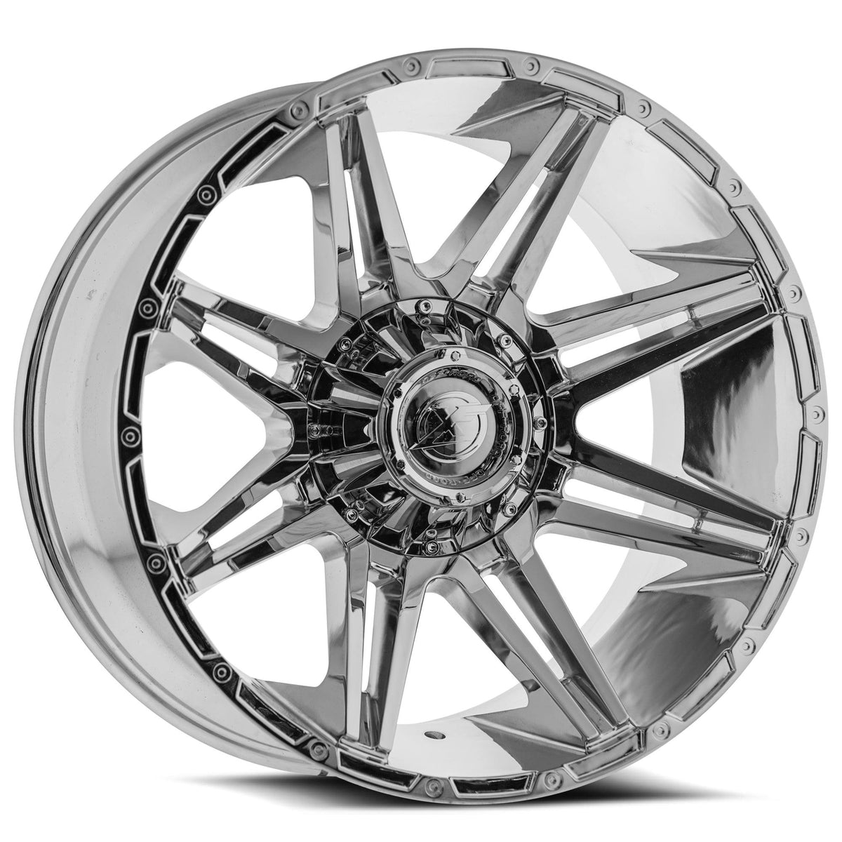 22x10 XF-220 Chrome -24mm - HulkOffsets