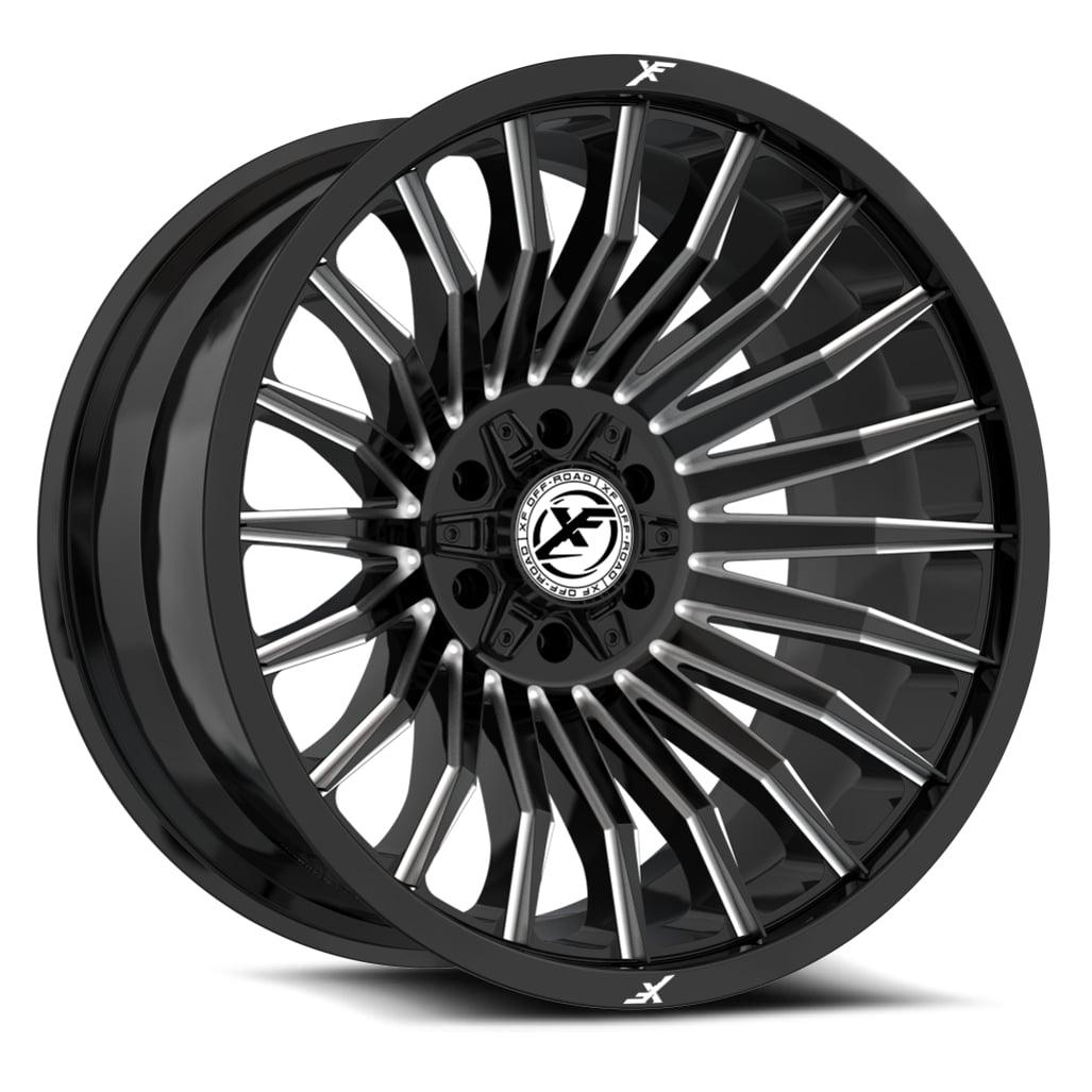 24x14 XF-231 Gloss Black & Milled -76mm - HulkOffsets