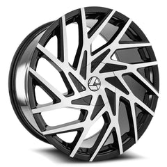 22x9.5 AZA-518 Gloss Black & Machined +32mm - HulkOffsets