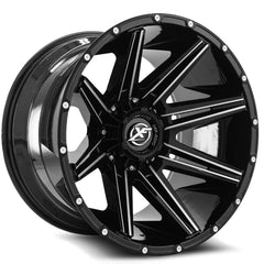 20x9 XF-220 Matte Black & Milled +12mm - HulkOffsets