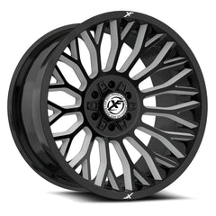 24x14 XF-237 Gloss Black & Milled -76mm - HulkOffsets