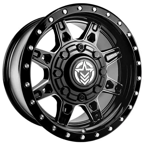 17x9 Rogue Gloss Black with Milled Spoke Edges -12mm - HulkOffsets