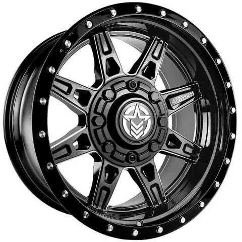 20x10 Rogue Gloss Black with Milled Spoke Edges -18mm - HulkOffsets
